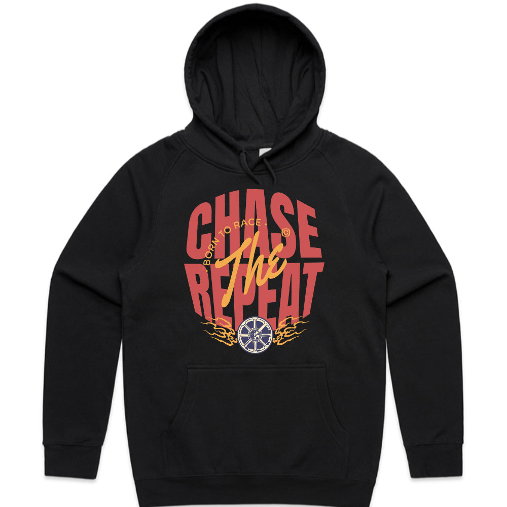 Chase The Repeat – Born to Race Typography T-Shirt