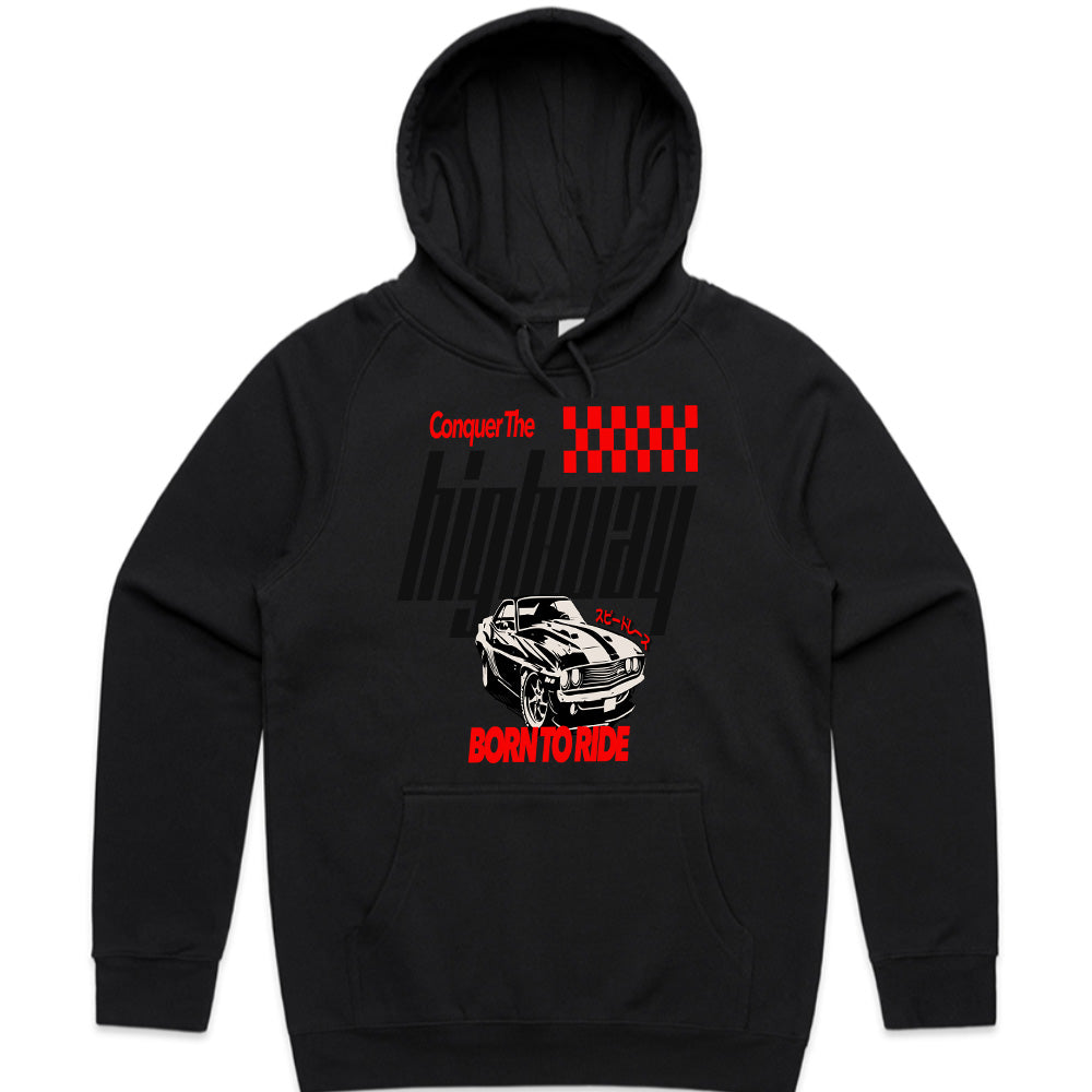 Conquer The Highway - Born to Ride Muscle Car Tee