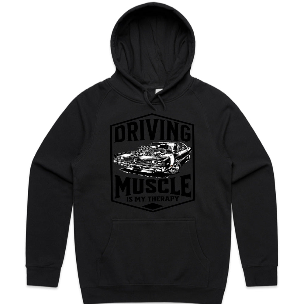 Driving Muscle Is My Therapy - Classic Muscle Car Tee