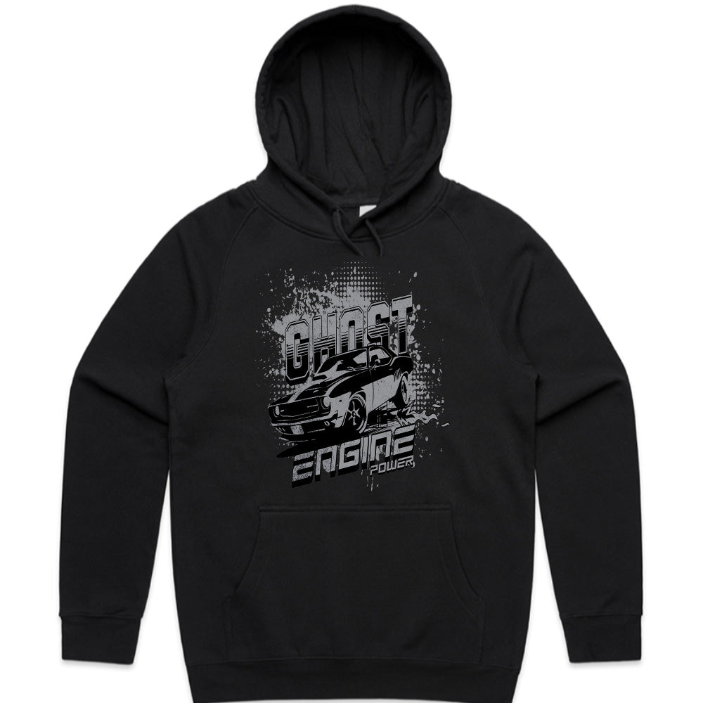 Ghost Engine Power: Monochrome Muscle Car T-Shirt