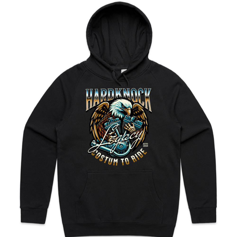 Hardknock Legacy – Eagle & V-Twin Engine Biker T-Shirt