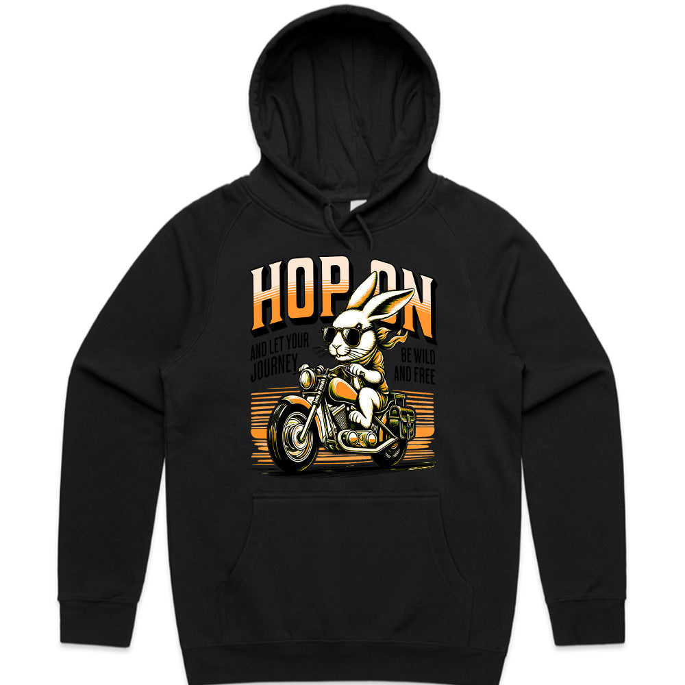 Hop On – Cool Biker Rabbit Adventure T-Shirt