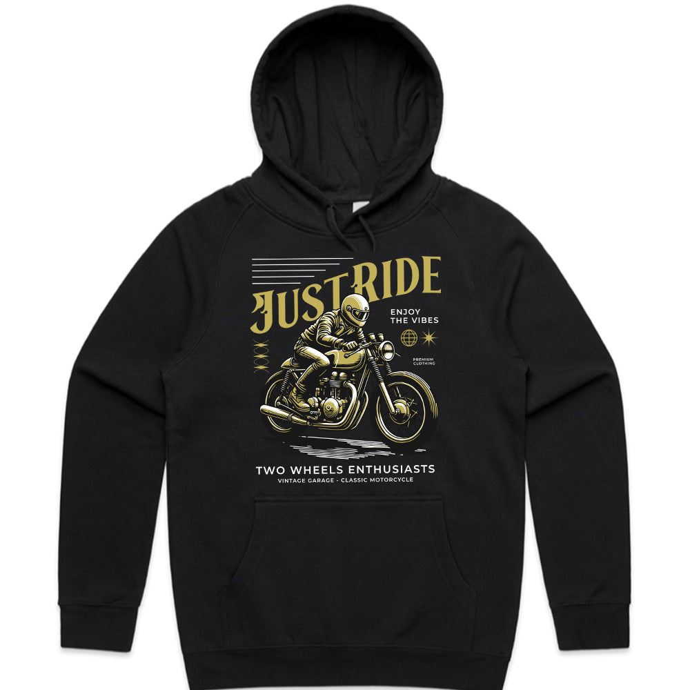 Just Ride – Vintage Café Racer Motorcycle T-Shirt