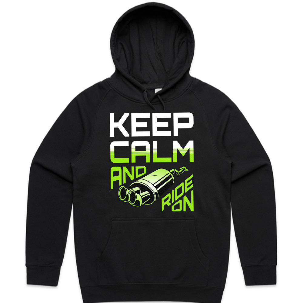 Keep Calm and Ride On: Turbo Exhaust Streetwear T-Shirt