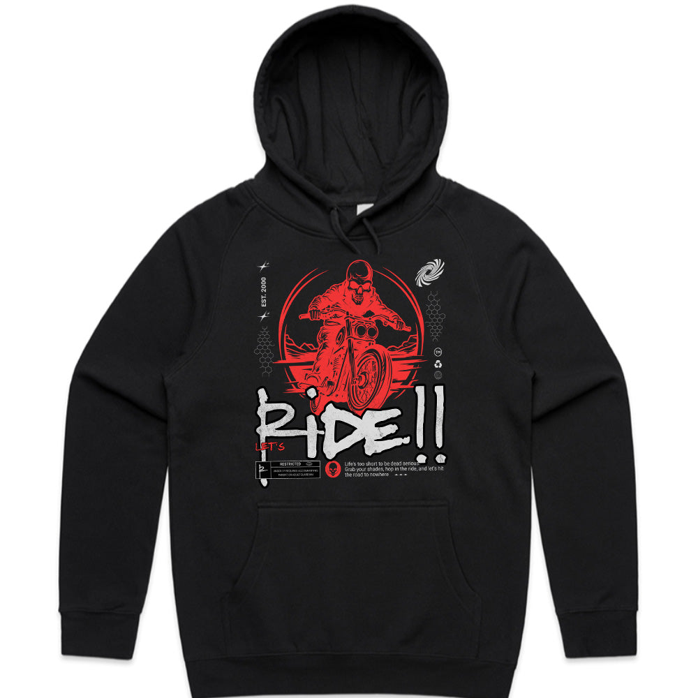 Let’s Ride!! – Skull Rider Streetwear Biker T-Shirt
