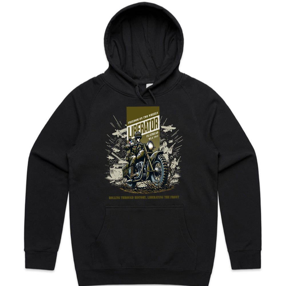 Liberator Ride: WWII Flathead Motorcycle Tribute T-Shirt