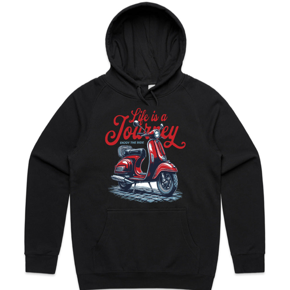 Life is a Journey – Enjoy the Ride Retro Scooter T-Shirt