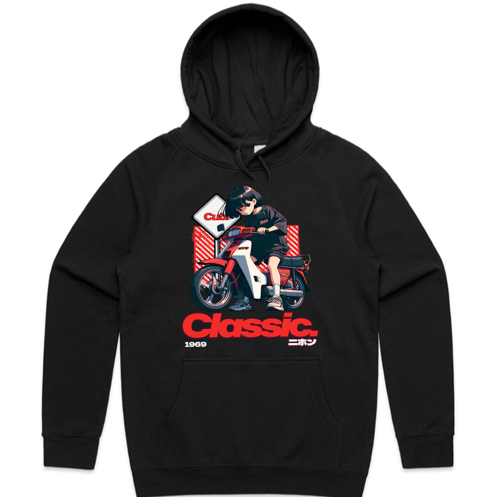 Classic Nihon – Retro Anime Scooter Rider Japanese Streetwear T-Shirt