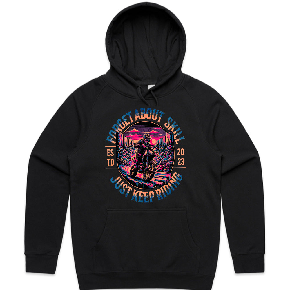 Forget About Skill – Just Keep Riding Adventure Motocross T-Shirt