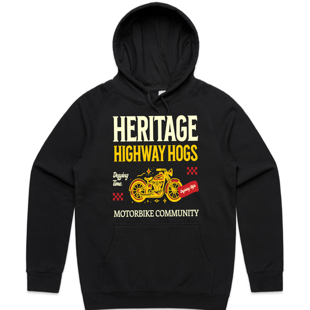 Heritage Highway Hogs – Motorbike Community Classic Rider T-Shirt