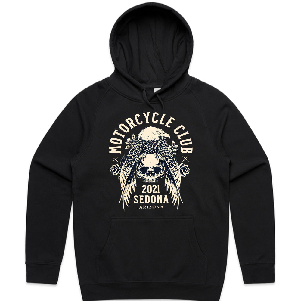 Sedona Motorcycle Club – Skull & Eagle Biker Spirit T-Shirt