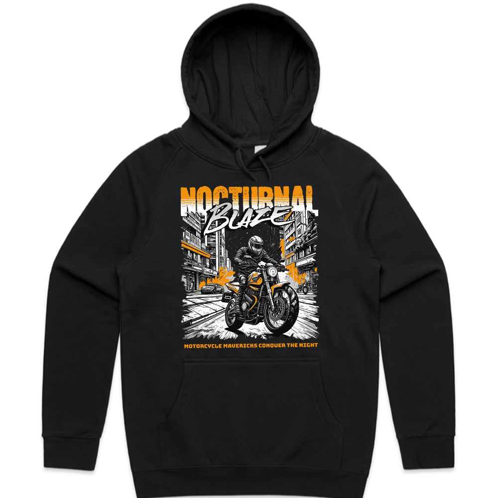Nocturnal Blaze – Motorcycle Mavericks Graphic T-Shirt