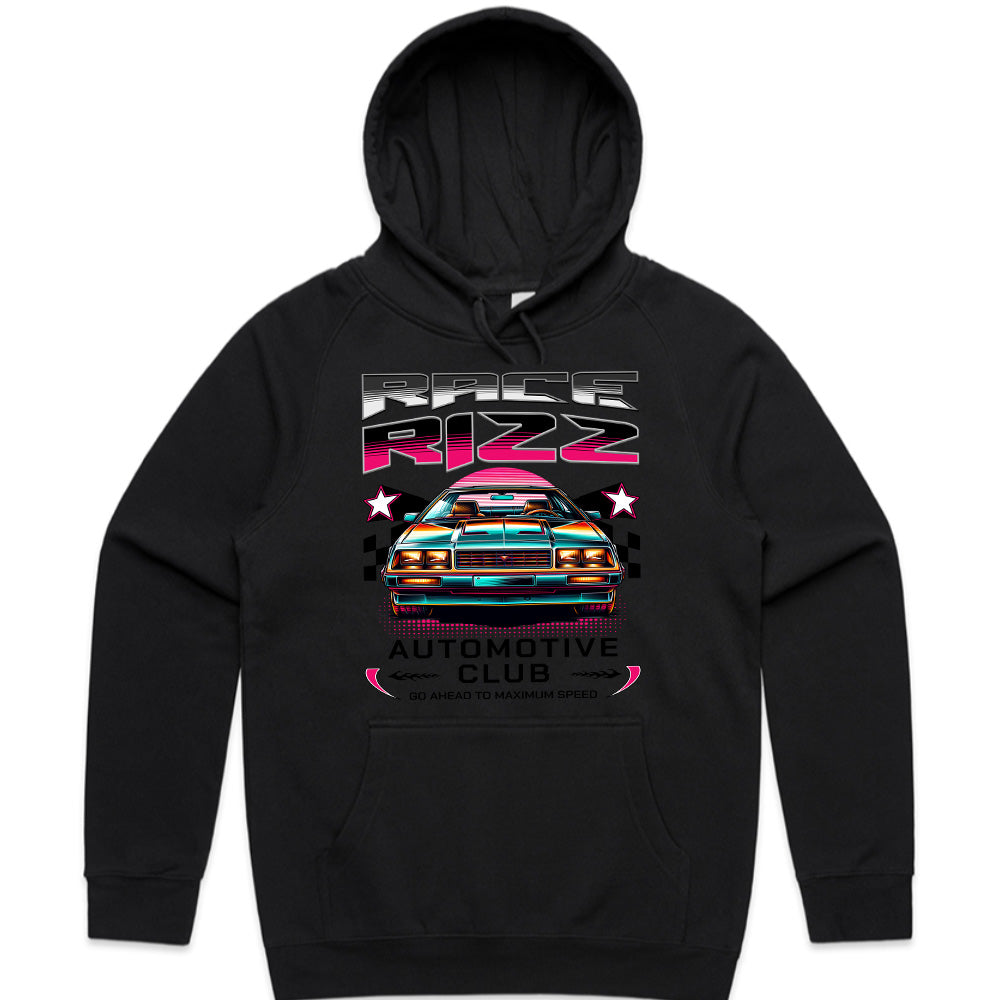 Race Rizz T-Shirt – Retro Neon Automotive Club Edition