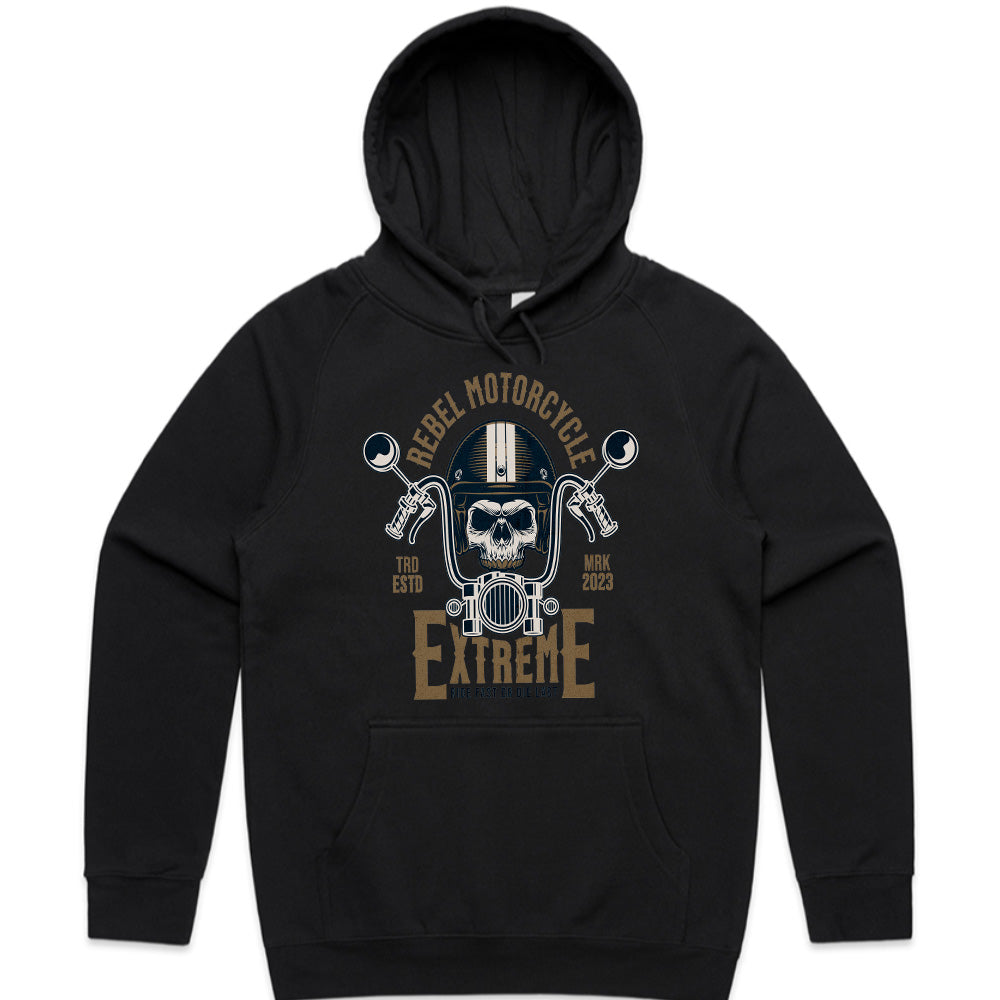 Rebel Motorcycle Extreme T-Shirt – Skull Biker Chopper Rider Tee