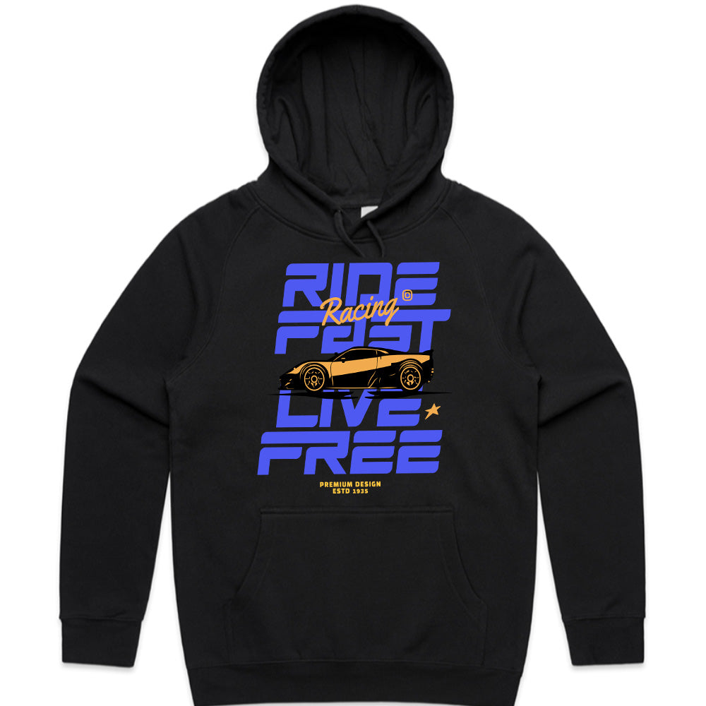 Ride Fast Live Free Racing T-Shirt – Speed & Freedom Edition