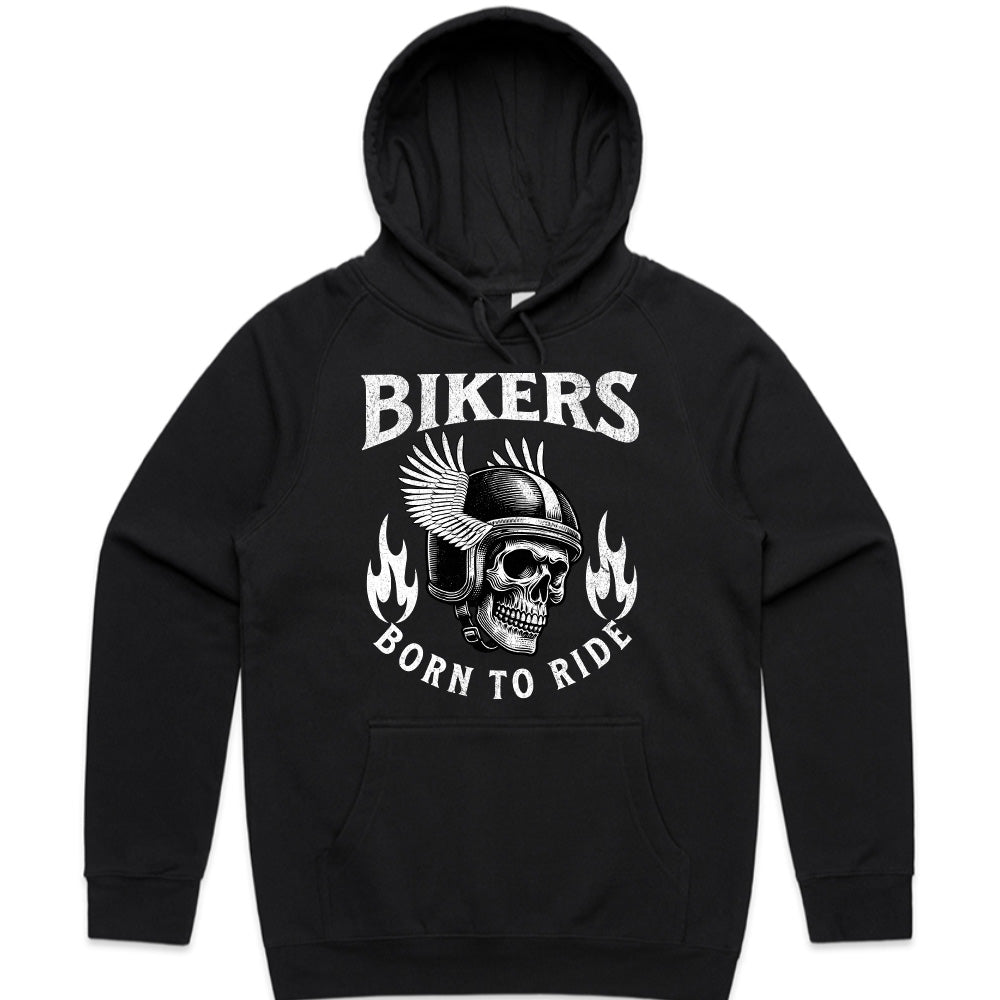 Bikers Born to Ride T-Shirt – Winged Skull Motorcycle Tee