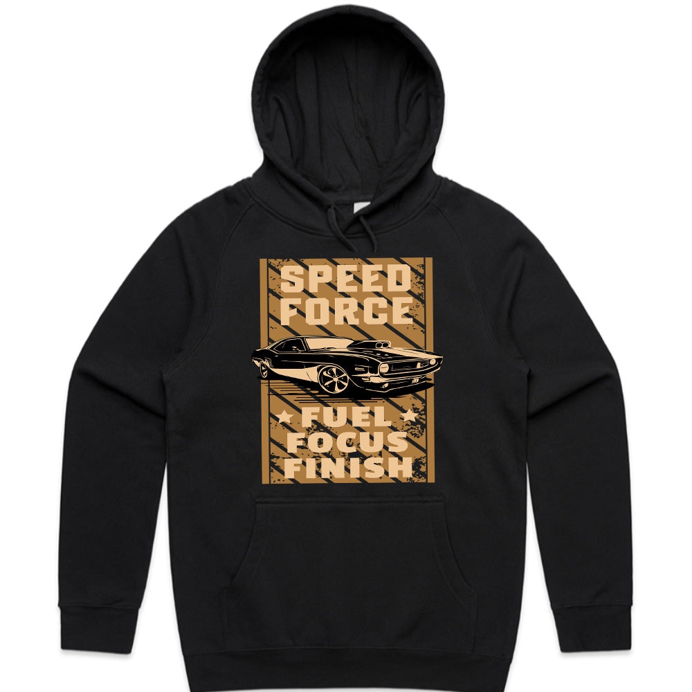 Speed Force Muscle Car T-Shirt – Fuel, Focus, Finish Edition