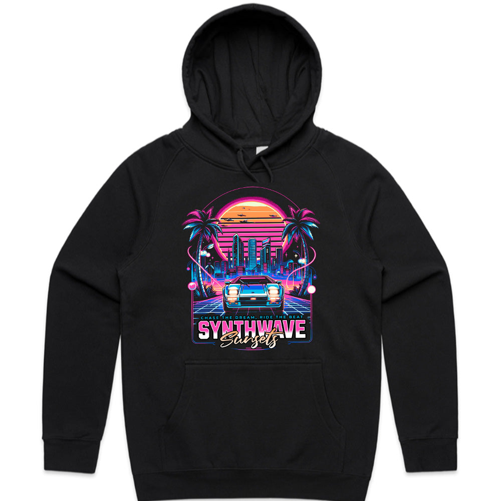 Synthwave Sunsets – Retro Neon Cityscape Vaporwave T-Shirt