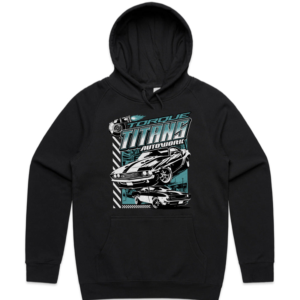 Torque Titans Autowork – Muscle Car Powerhouse T-Shirt