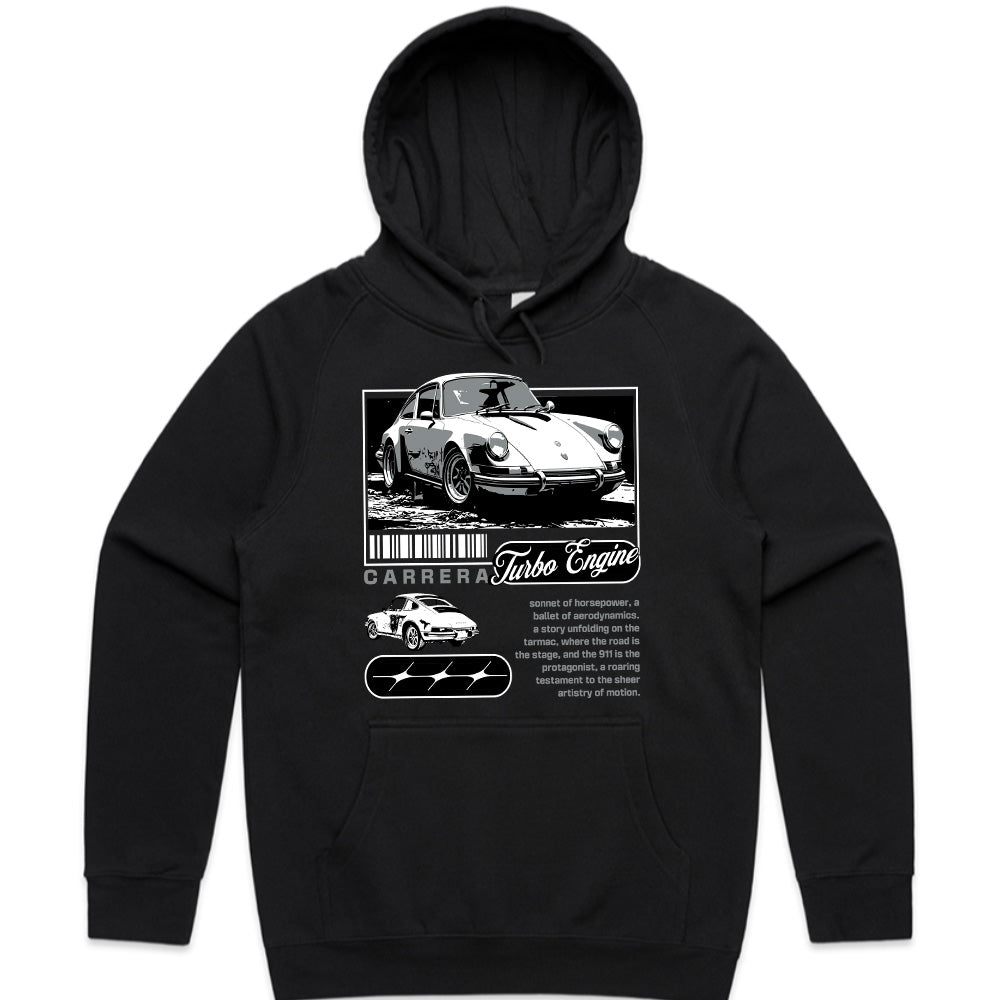 Vintage Porsche Carrera Turbo Engine – Retro Car Enthusiast T-Shirt