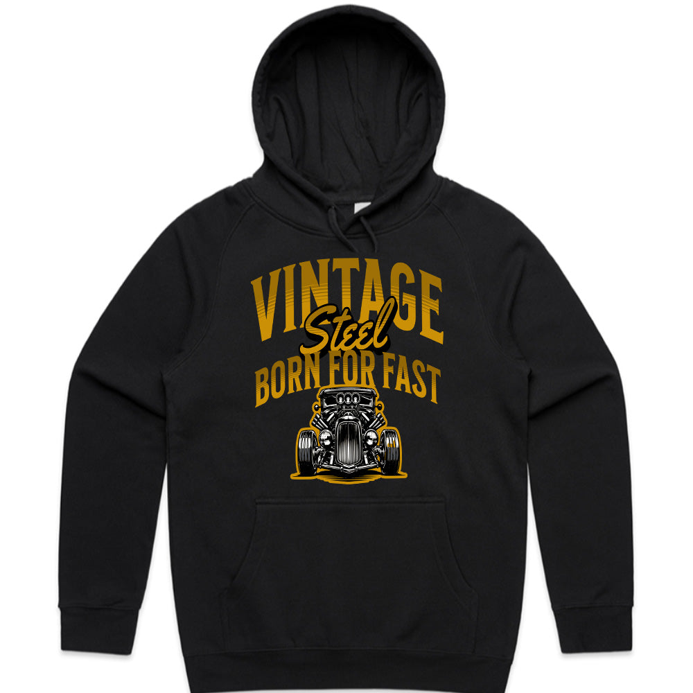 Vintage Steel — Born for Fast Classic Hot Rod Car T-Shirt