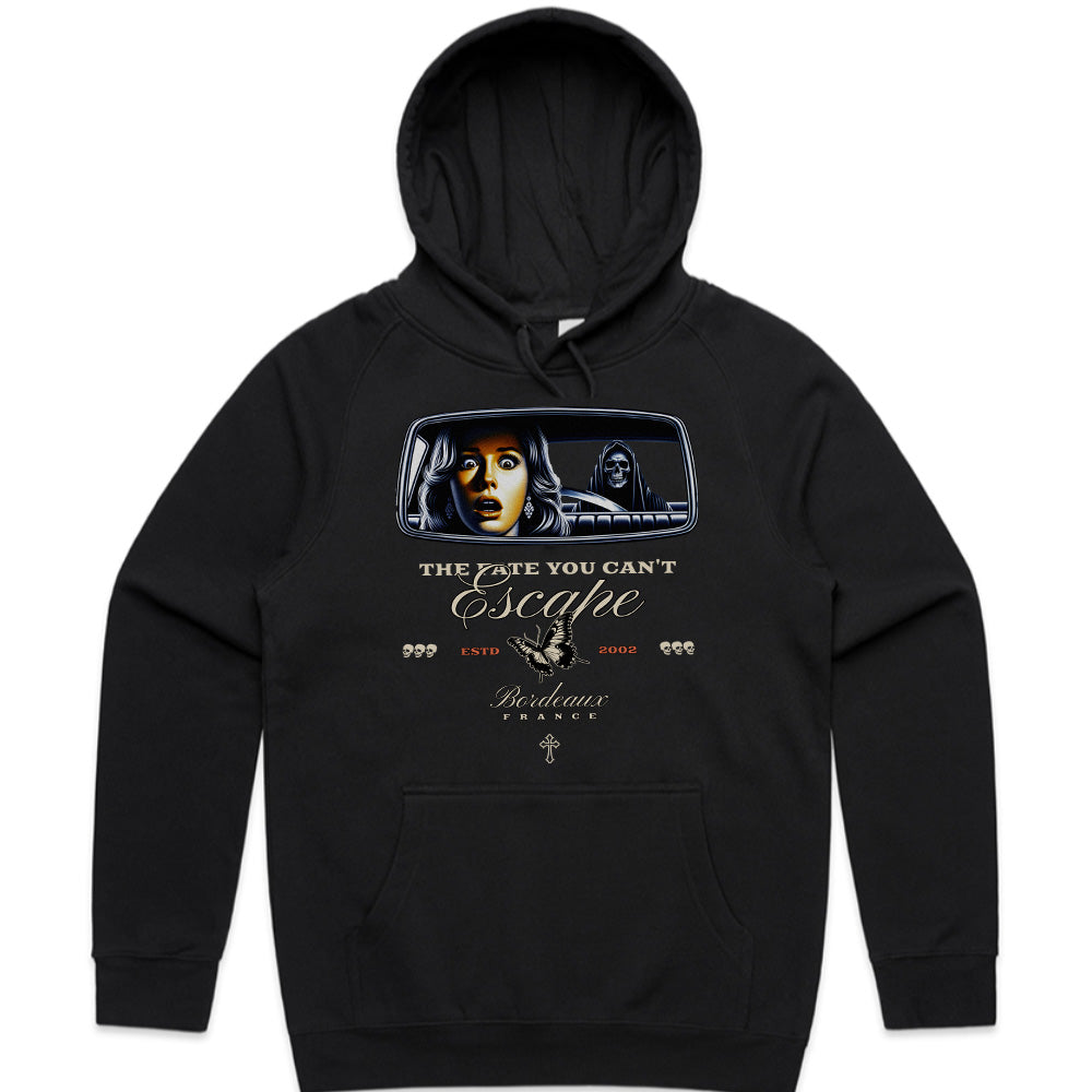 The Fate You Can’t Escape – Retro Horror Rearview Graphic T-Shirt