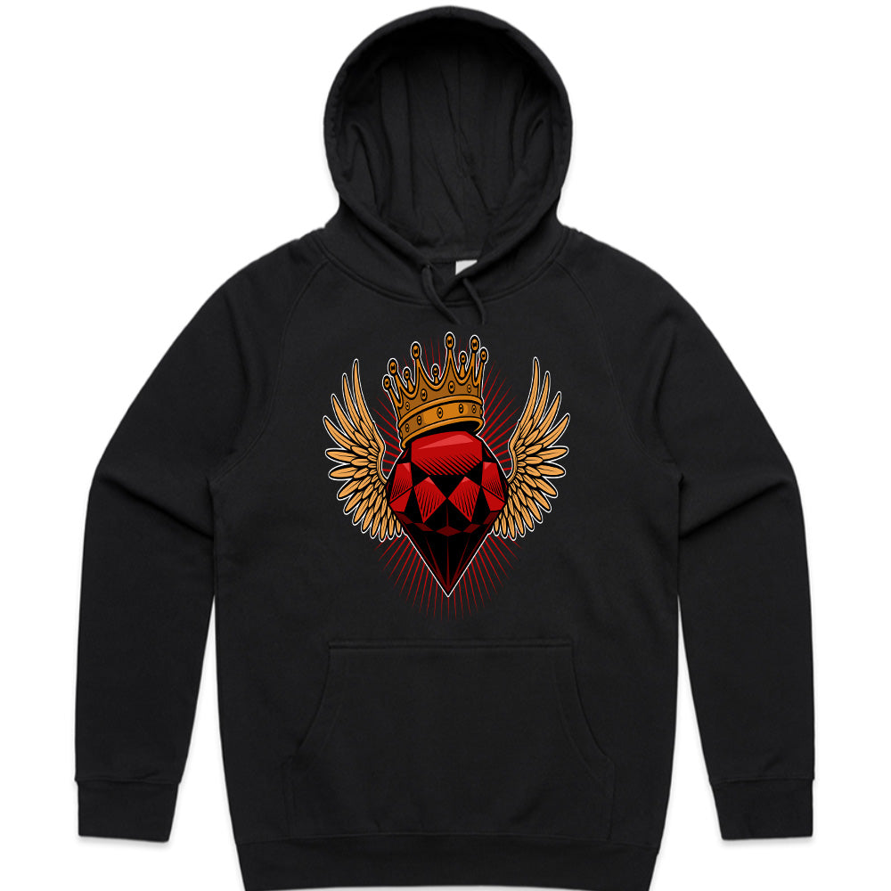 Royal Ember – Winged Heart Crown Tee
