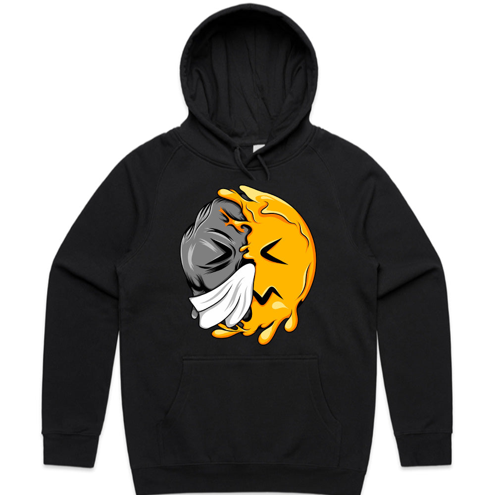 Crying Chaos: Masked Emoticon Split Tee