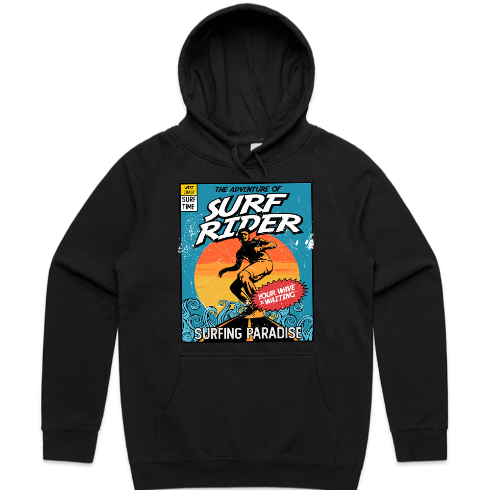 Surf Rider Adventure - Retro Surfing Paradise Tee