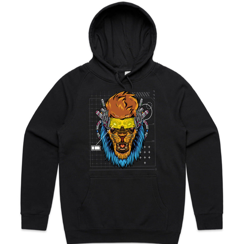 Cyber Lion - Futuristic Tech Beast Tee