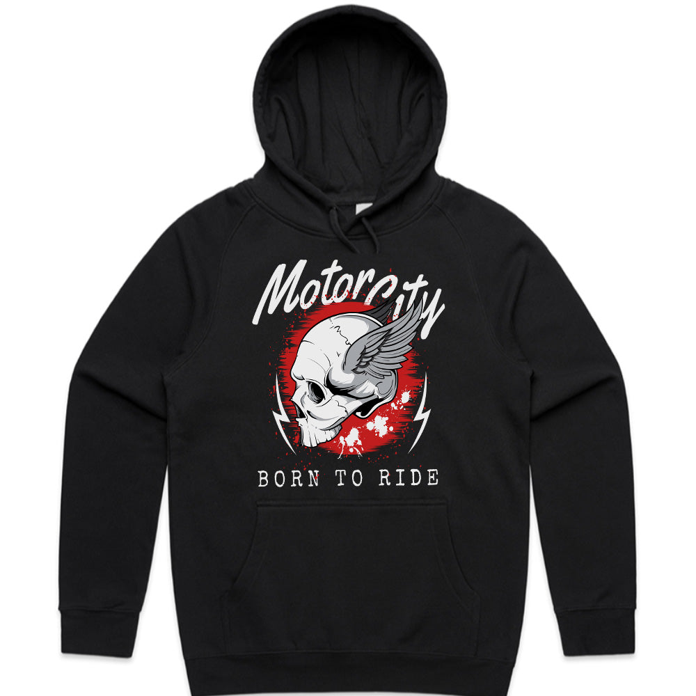 MotorCity Skull: Born to Ride Rebel Tee