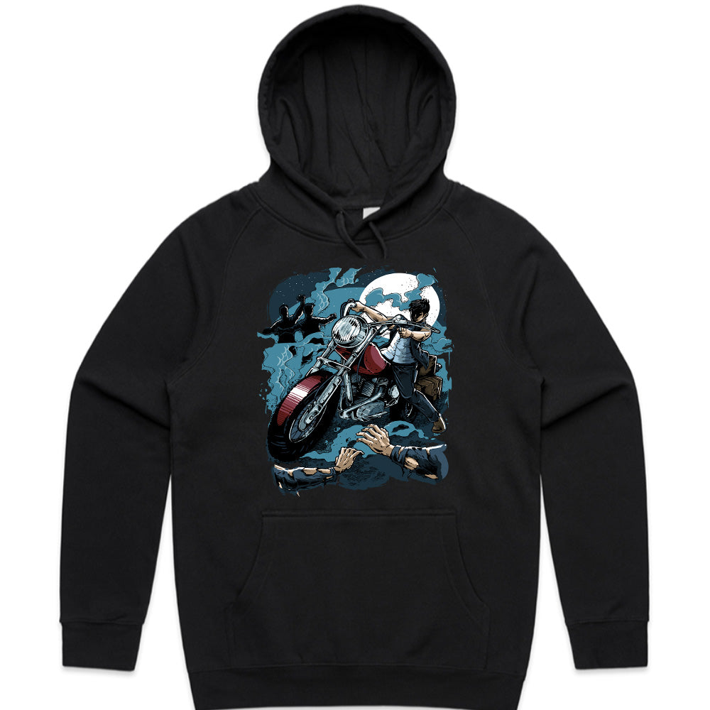 Midnight Escape – Zombie Rider Graphic Tee
