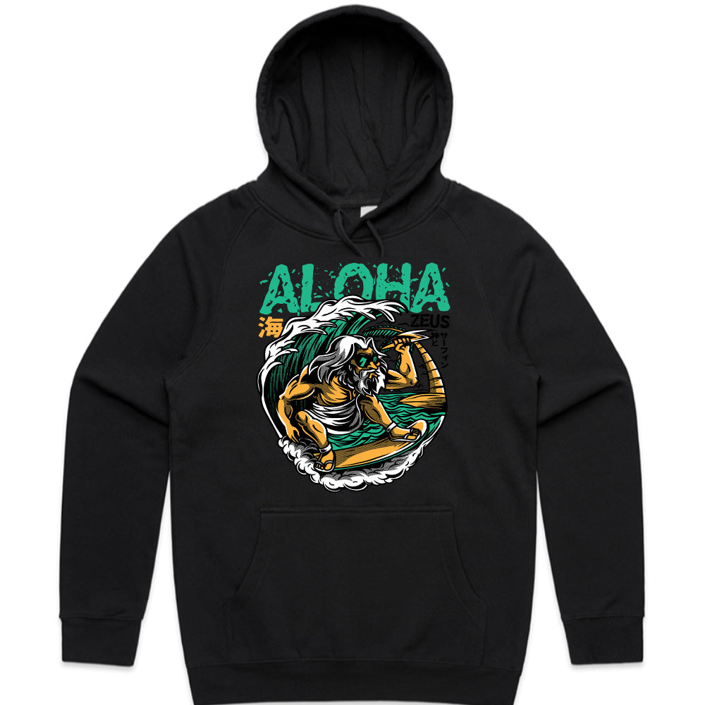 Aloha Zeus: Surfing God Tee