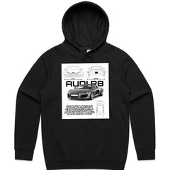 Audi R8 Performance Blueprint Hoodie – Supercar Heritage Edition