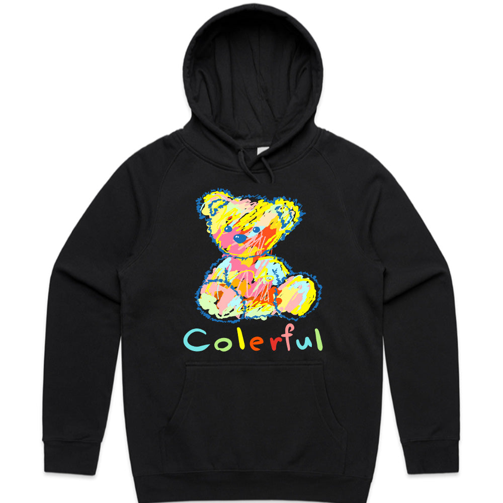 Crayon Chaos – Colorful Bear Scribble Tee