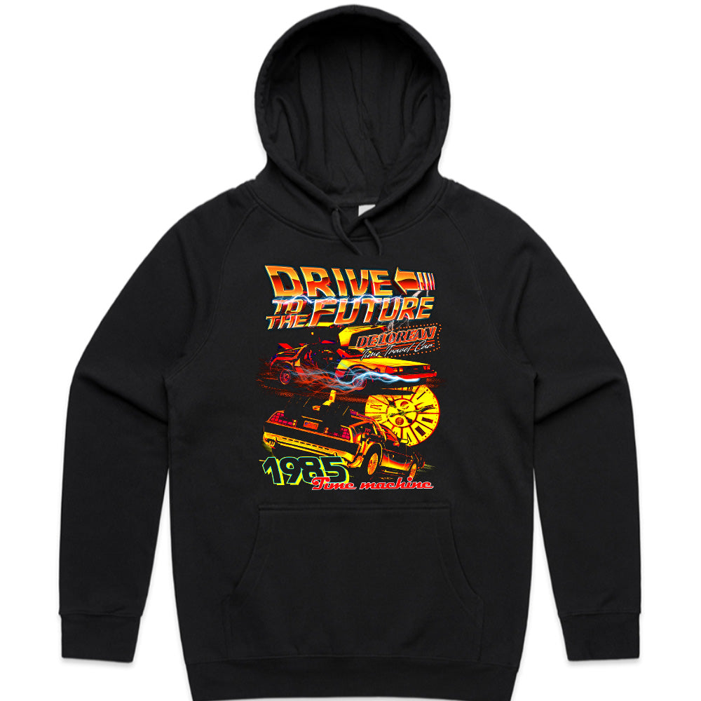 Drive to the Future Time Machine T-Shirt – Retro DeLorean 1985 Edition