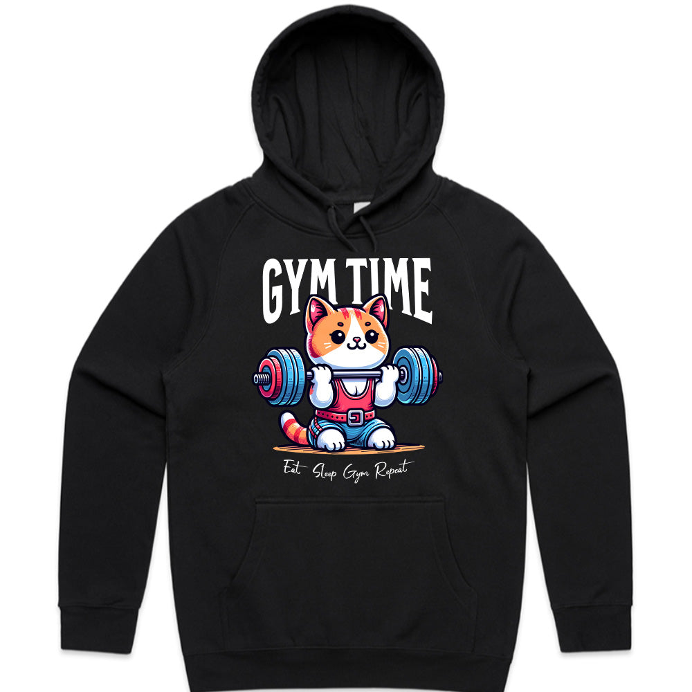 Gym Time Cat – Cute & Funny Workout T-Shirt for Fitness Lovers