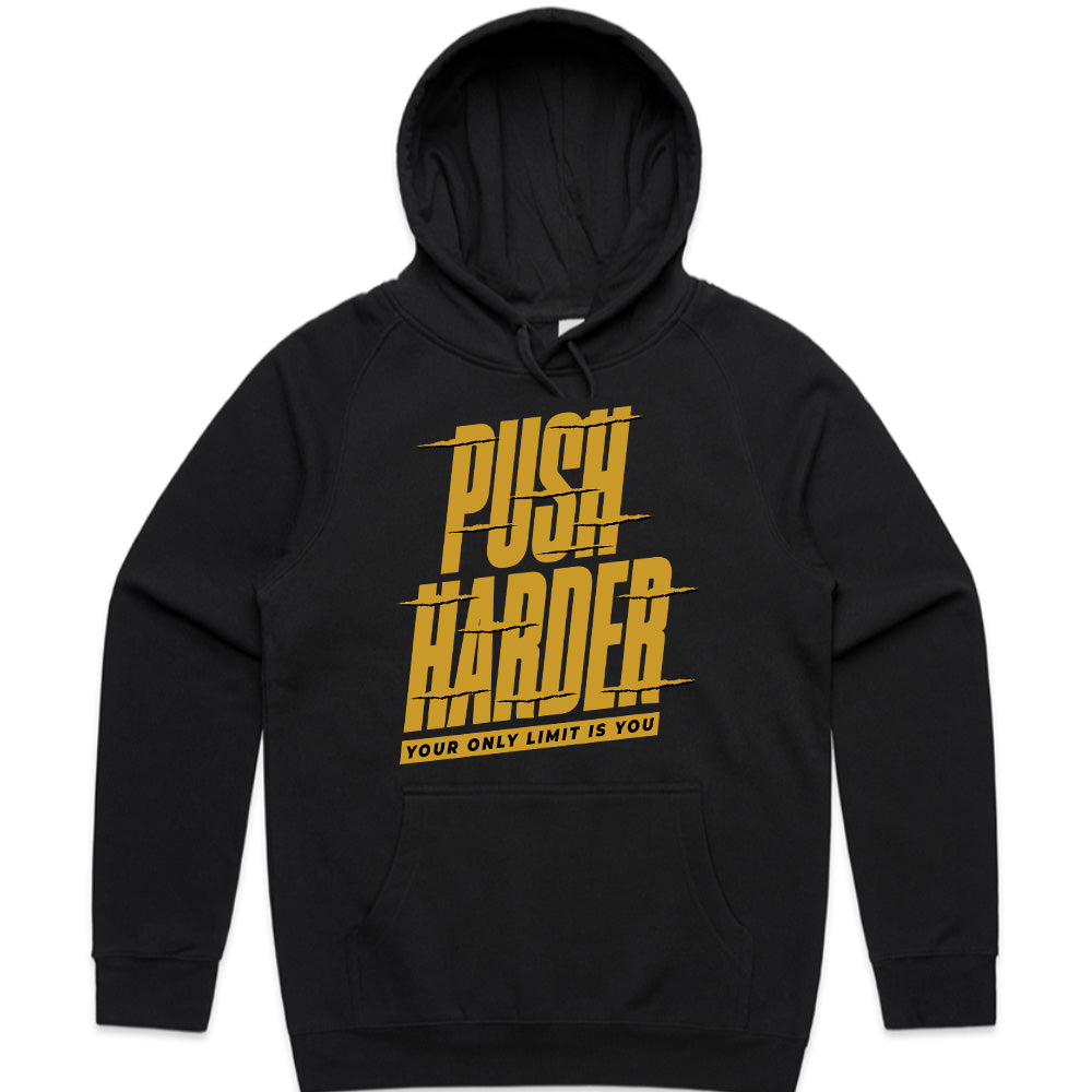 "Push Harder" Motivational Gym T-Shirt – Your Only Limit Is You