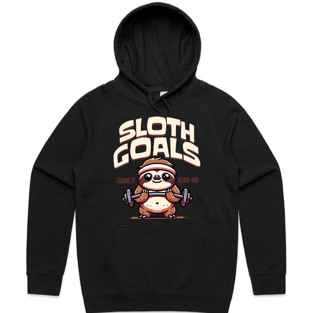 "Sloth Goals – Taking It Slow-Mo" Funny Gym T-Shirt for Lazy Lifters