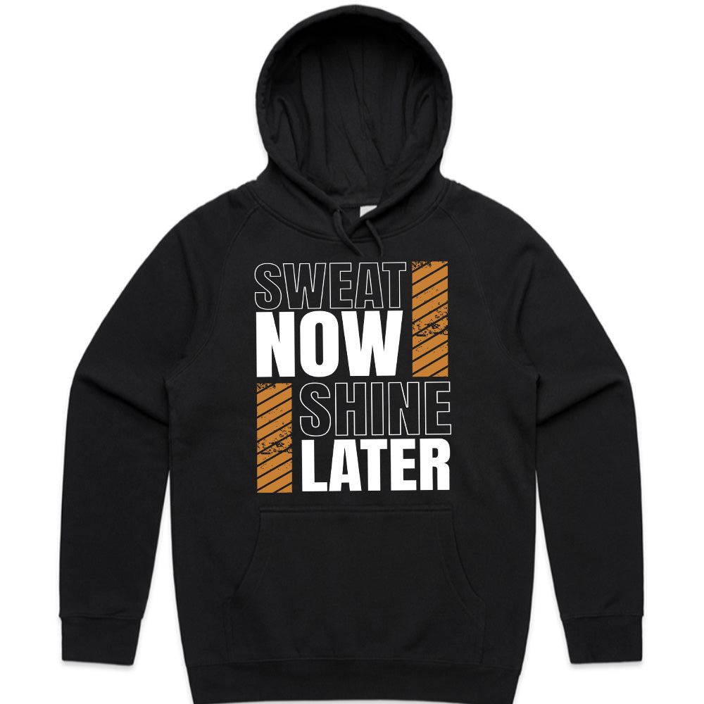 "Sweat Now, Shine Later" Motivational Gym T-Shirt – Train Hard, Reap the Rewards