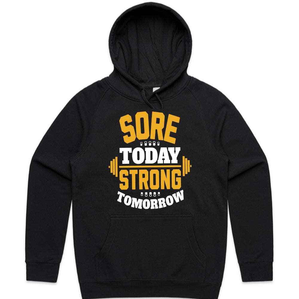 Sore Today, Strong Tomorrow – Motivational Gym Workout T-Shirt