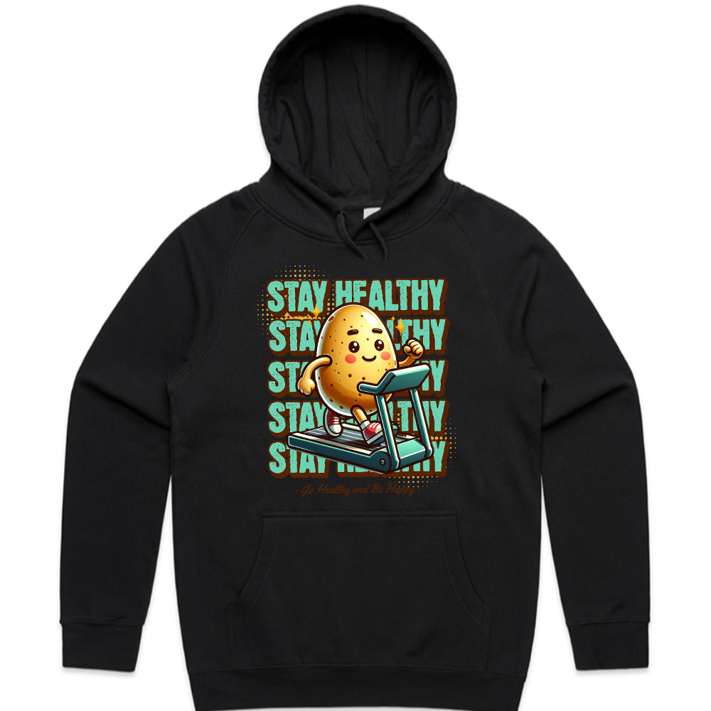 "Stay Healthy Cute Potato Workout T-Shirt – Fun Fitness Motivation Tee"