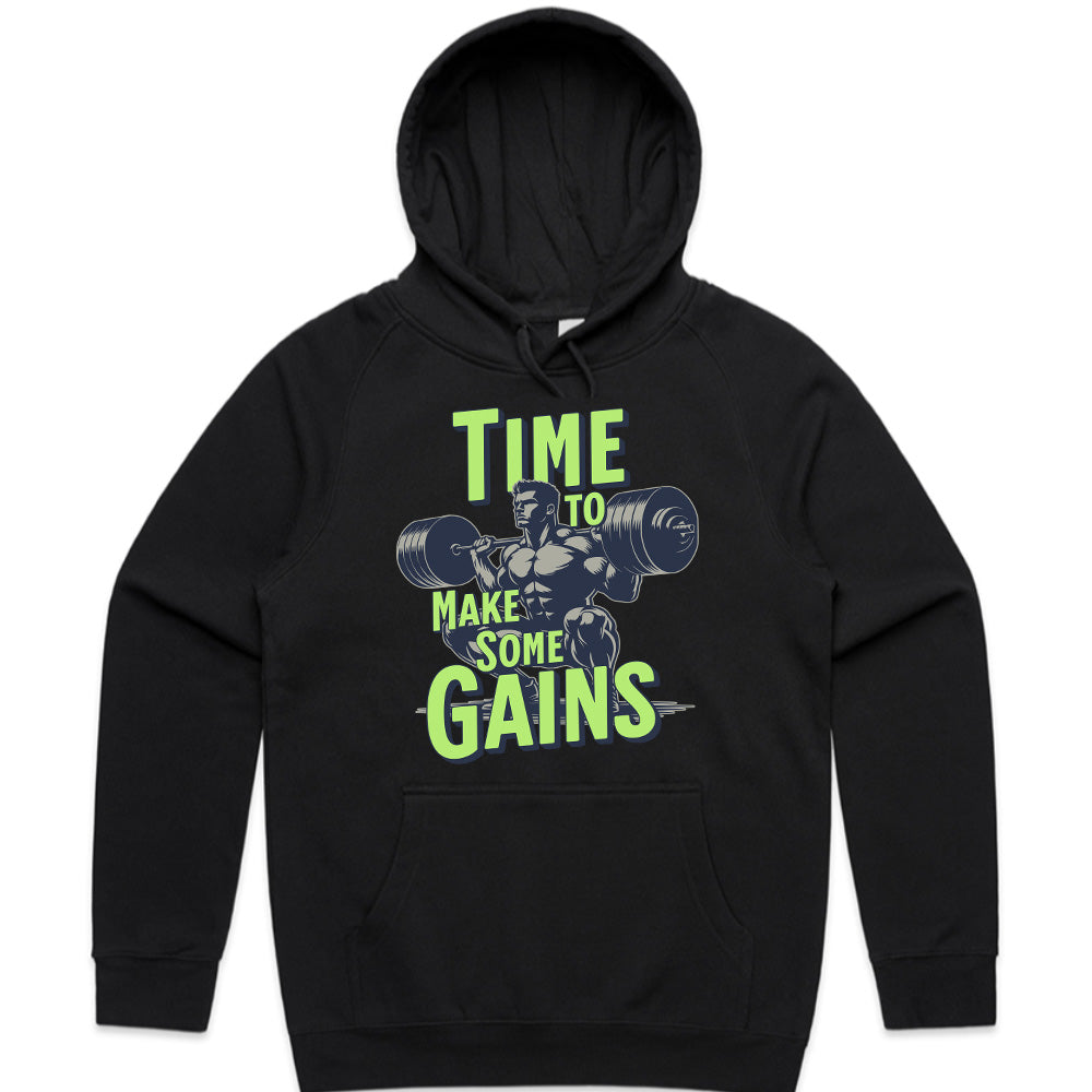 "Time to Make Some Gains" Hardcore Gym T-Shirt – Lift Heavy, Train Hard