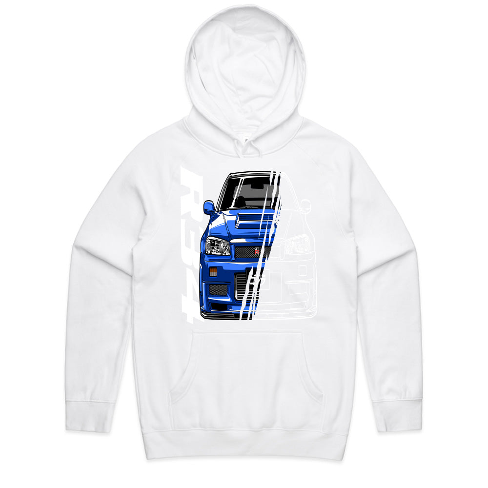 R34 Godzilla — Skyline GT-R Front View JDM T-Shirt
