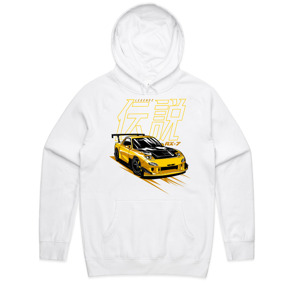 RX-7 Rotary Legends — Yellow Drift King T-Shirt