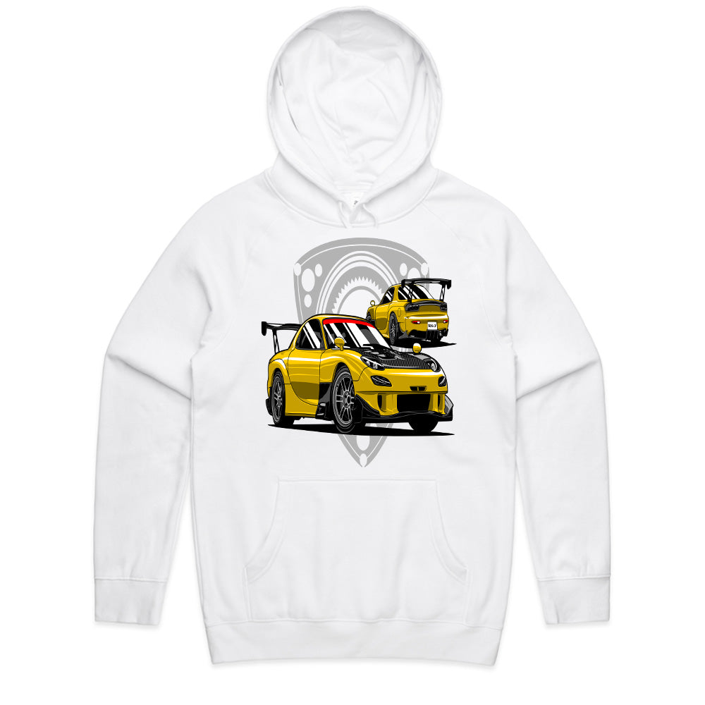 Yellow Turbo RX7 Legends – JDM Rotary Power T-Shirt