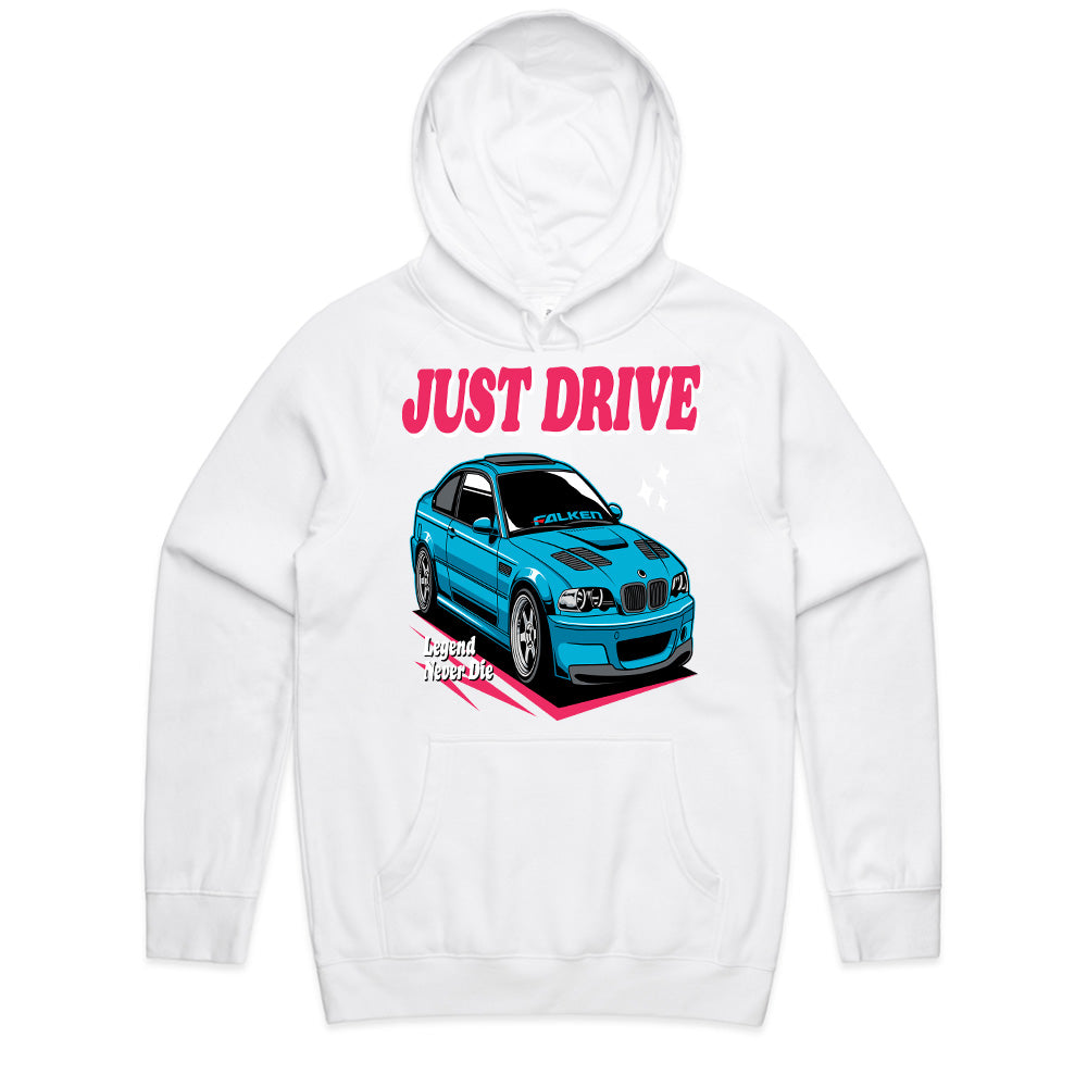 Just Drive BMW E46 T-Shirt – Legend Never Die Drift Edition Tee