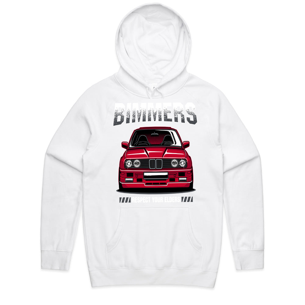 Bimmers Respect Your Elders T-Shirt – Classic BMW E30 Front View Tee