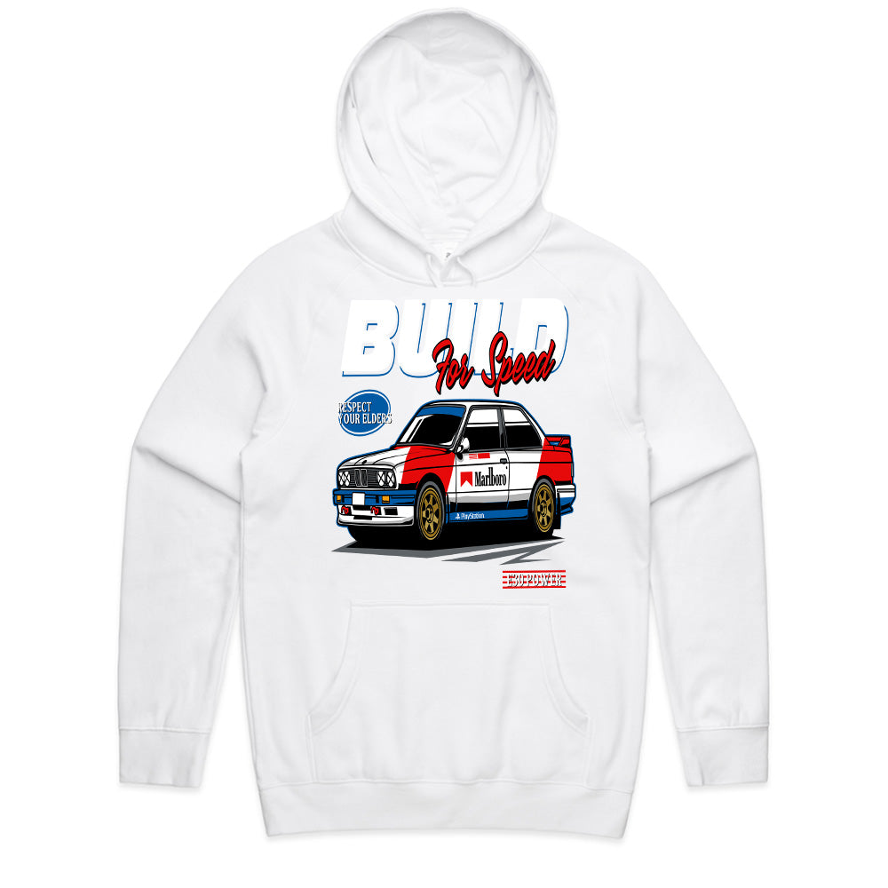 BMW E30 Build for Speed T-Shirt – Classic Racing Heritage Tee