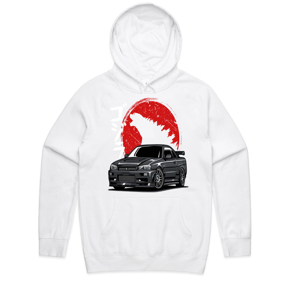 Godzilla Skyline R34 T-Shirt – Japanese Monster Legend Meets JDM Power